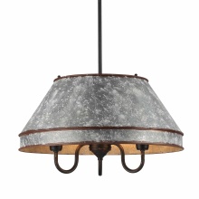 Golden 0877-3P ABI-GV - Wry Lighting Jasper 3-light Pendant in Antique Black Iron